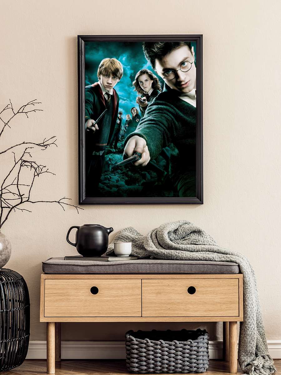 Harry Potter ve Zümrüdüanka Yoldaşlığı - Harry Potter and the Order of the Phoenix Film Tablo Siyah Çerçeveli Film Poster Afiş Tablo