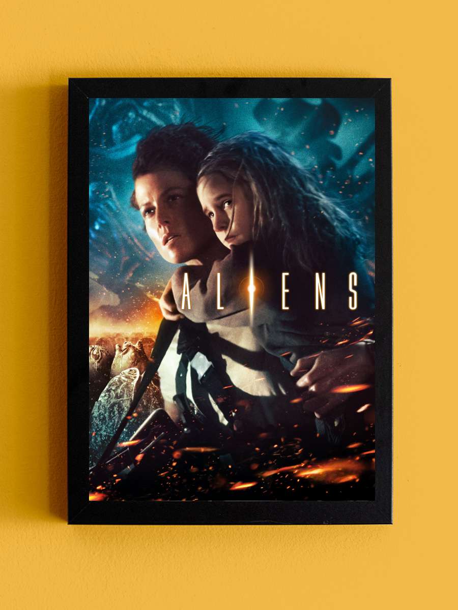 Yaratığın Dönüşü - Aliens Film Tablo Siyah Çerçeveli Film Poster Afiş Tablo