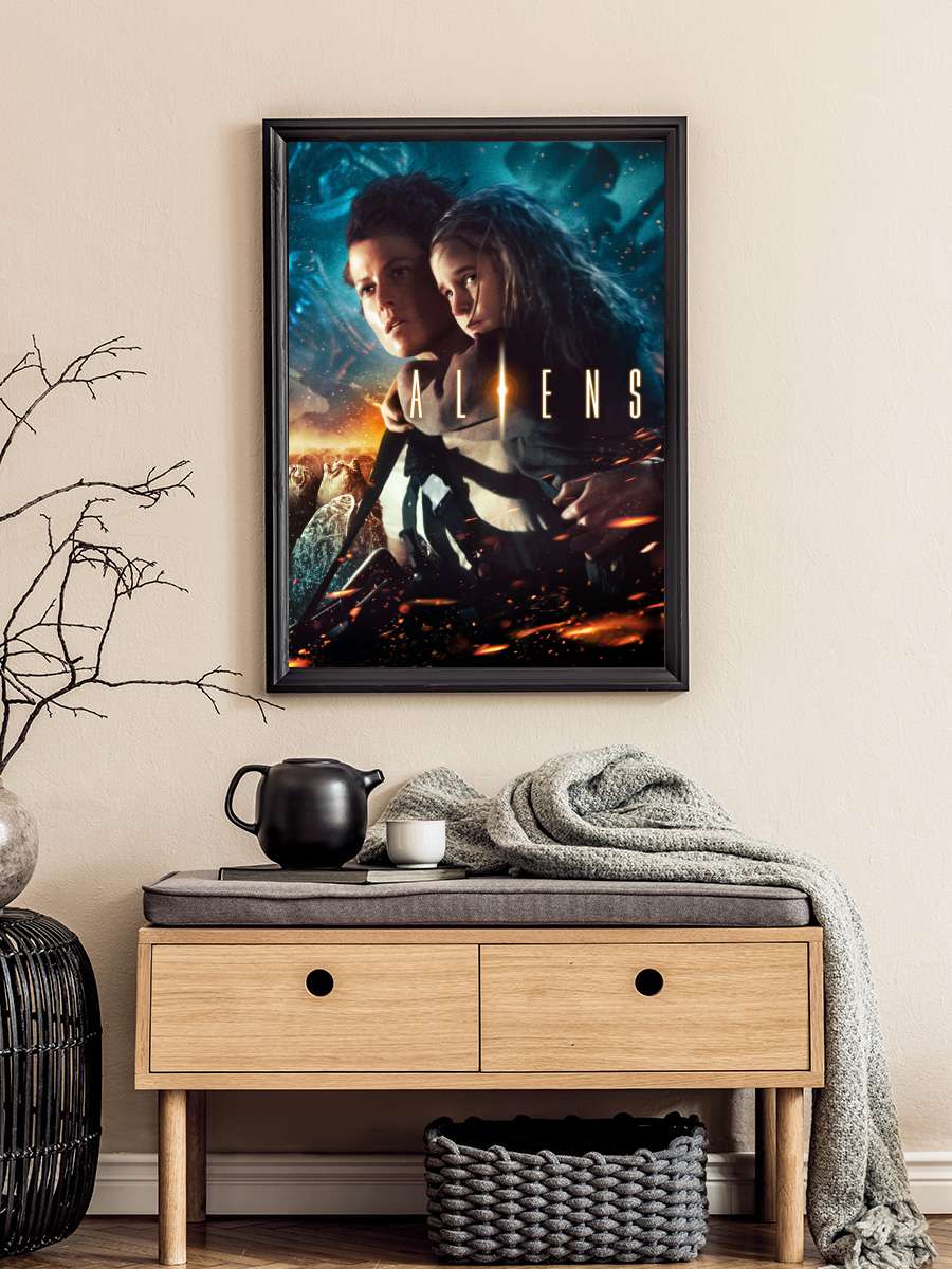 Yaratığın Dönüşü - Aliens Film Tablo Siyah Çerçeveli Film Poster Afiş Tablo