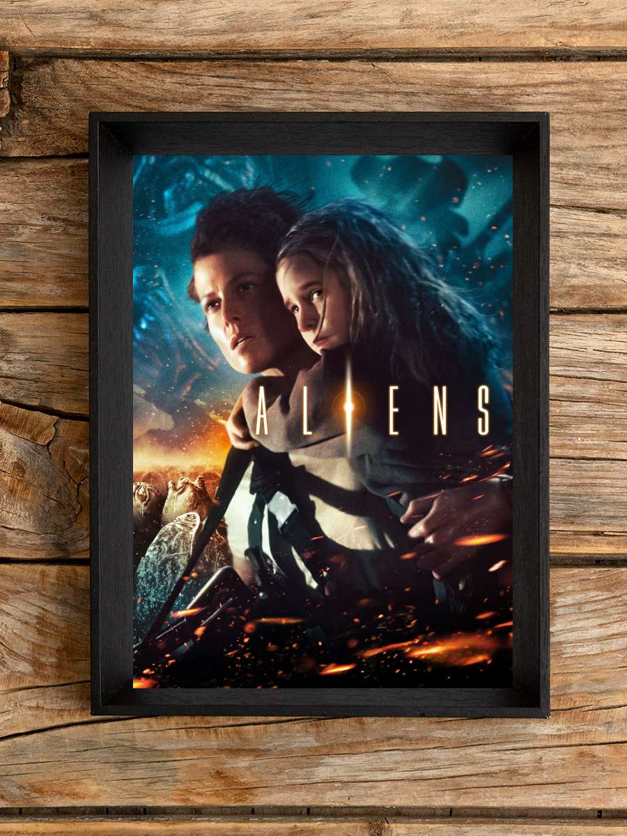 Yaratığın Dönüşü - Aliens Film Tablo Siyah Çerçeveli Film Poster Afiş Tablo