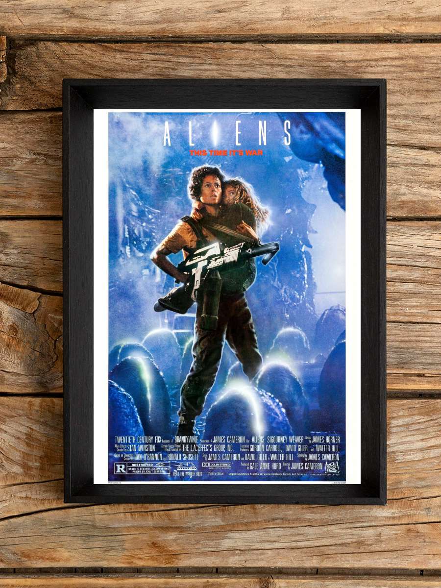 Yaratığın Dönüşü - Aliens Film Tablo Siyah Çerçeveli Film Poster Afiş Tablo