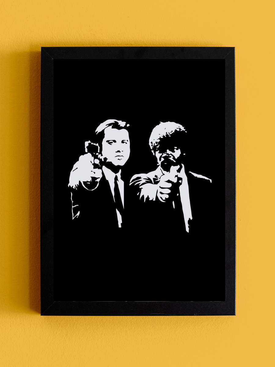 Ucuz Roman - Pulp Fiction Film Tablo Siyah Çerçeveli Film Poster Afiş Tablo