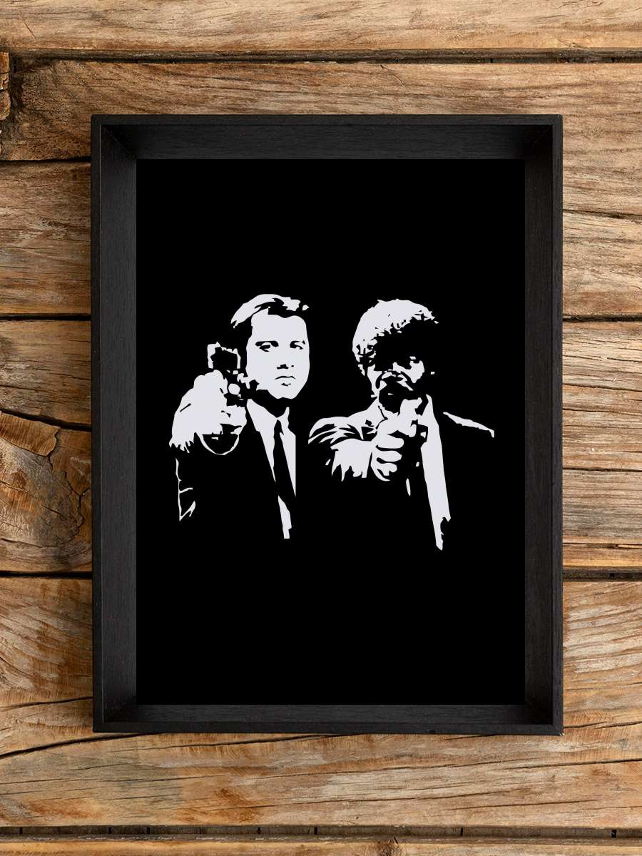 Ucuz Roman - Pulp Fiction Film Tablo Siyah Çerçeveli Film Poster Afiş Tablo