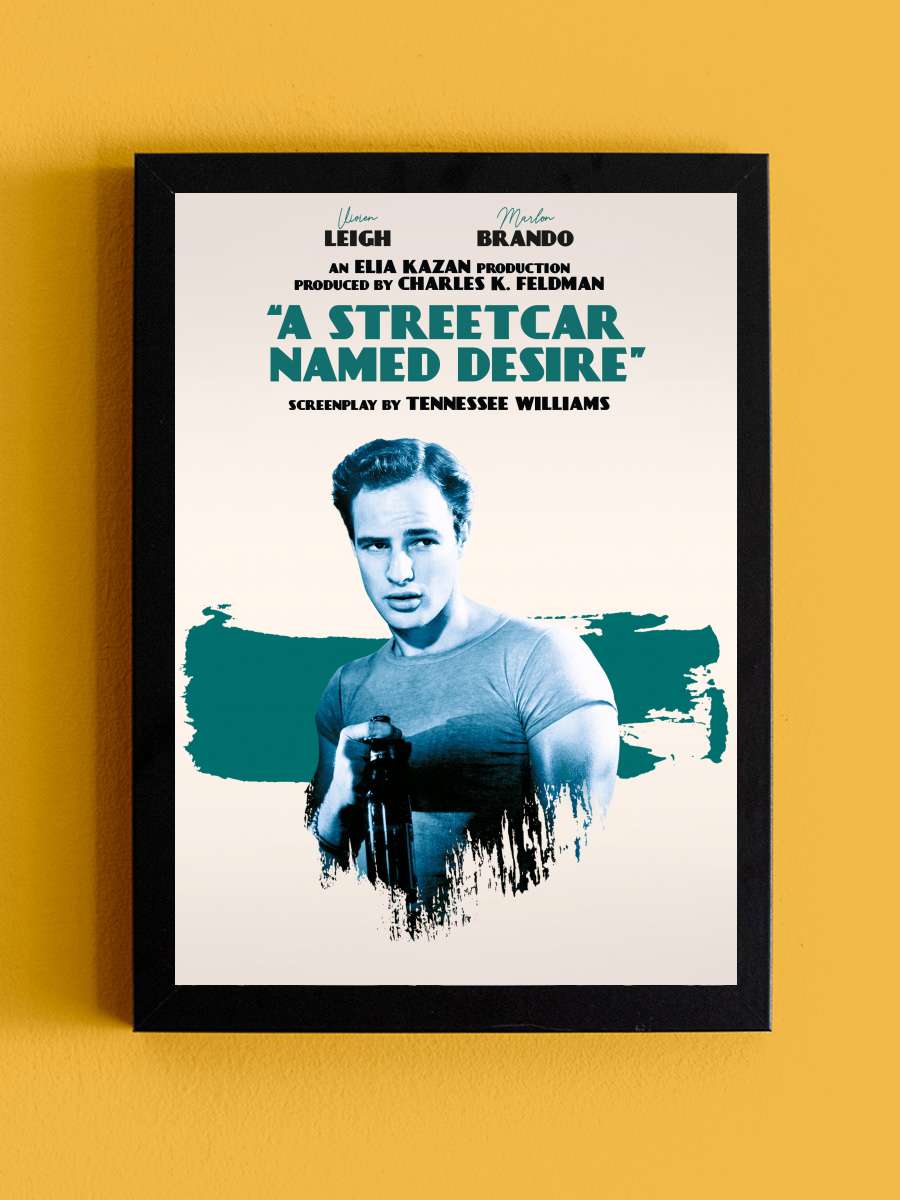 İhtiras Tramvayı - A Streetcar Named Desire Film Tablo Siyah Çerçeveli Film Poster Afiş Tablo