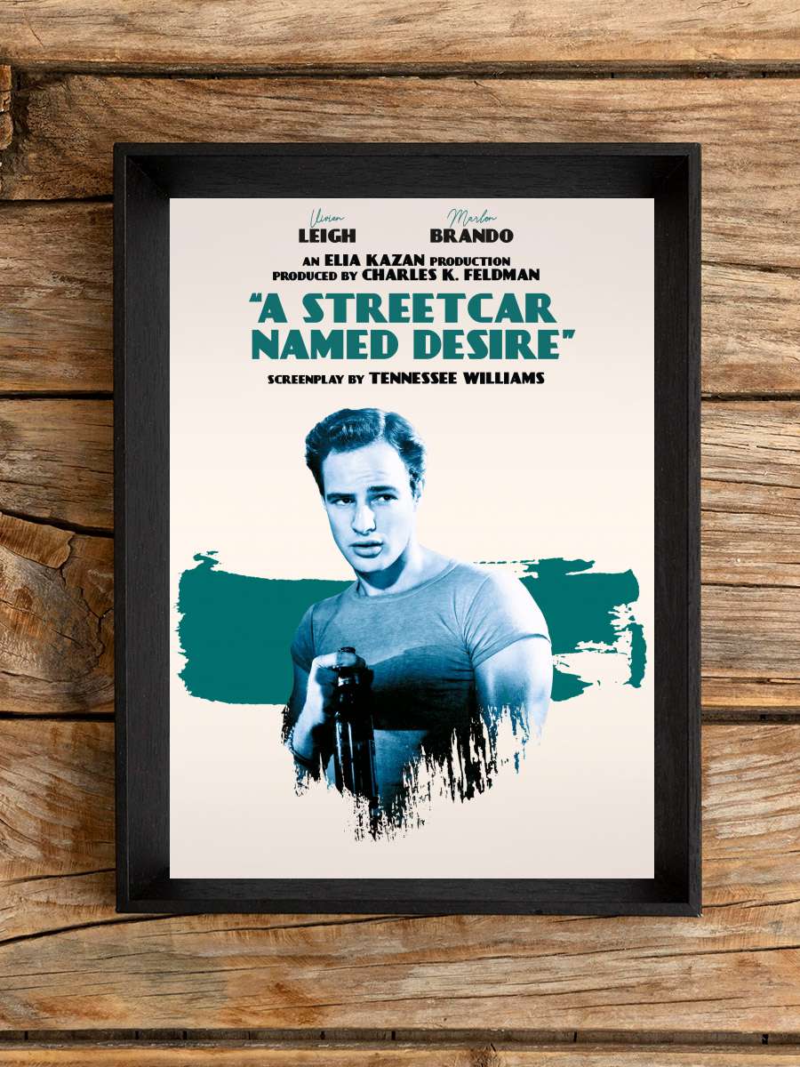 İhtiras Tramvayı - A Streetcar Named Desire Film Tablo Siyah Çerçeveli Film Poster Afiş Tablo