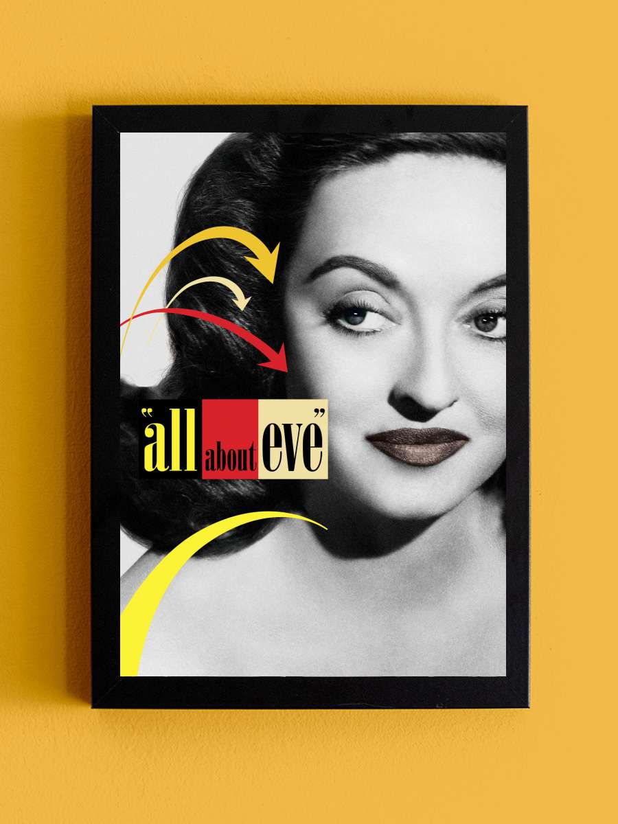 Perde Açılıyor - All About Eve Film Tablo Siyah Çerçeveli Film Poster Afiş Tablo