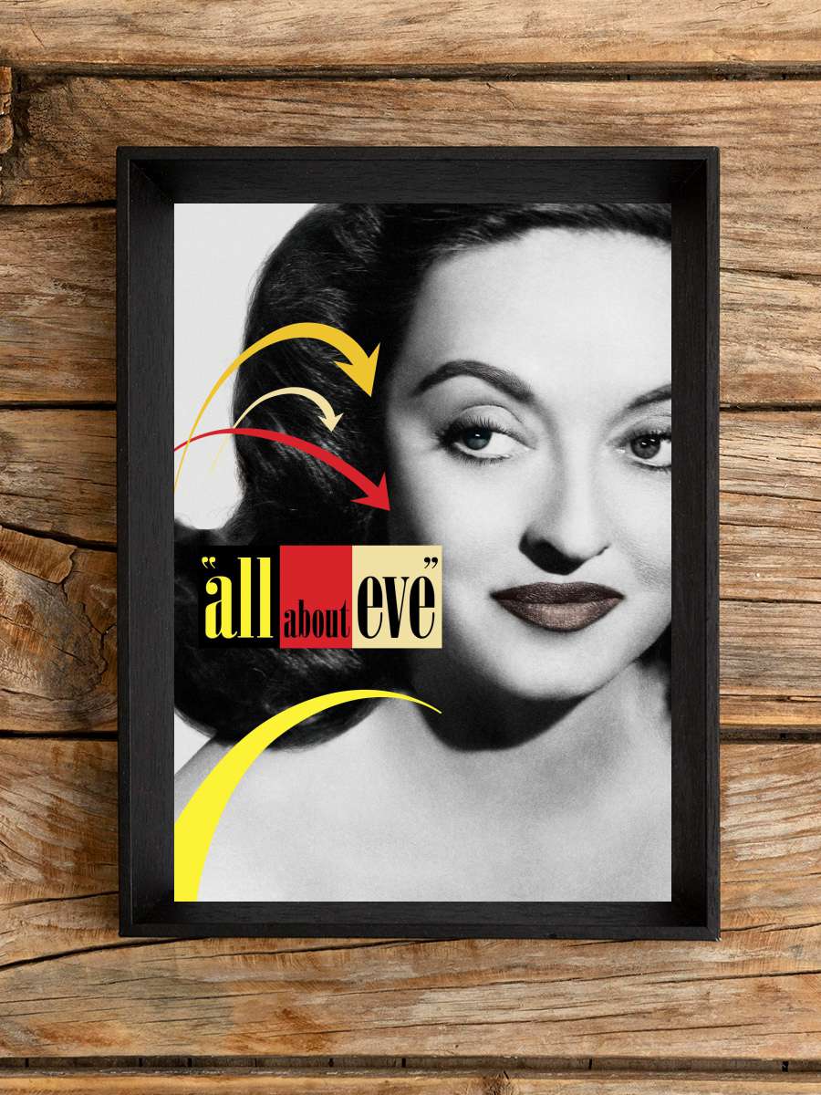 Perde Açılıyor - All About Eve Film Tablo Siyah Çerçeveli Film Poster Afiş Tablo