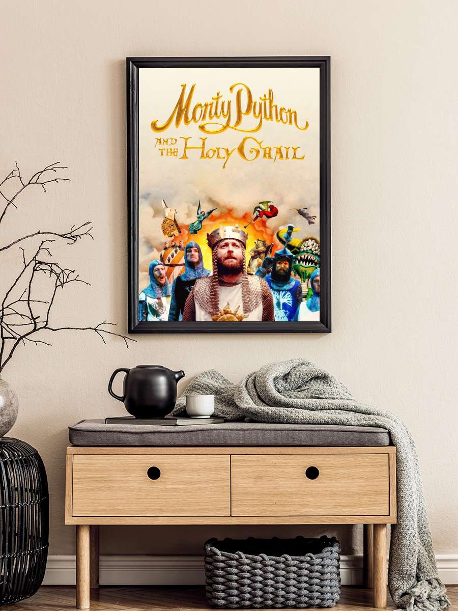 Monty Python ve Kutsal Kase - Monty Python and the Holy Grail Film Tablo Siyah Çerçeveli Film Poster Afiş Tablo