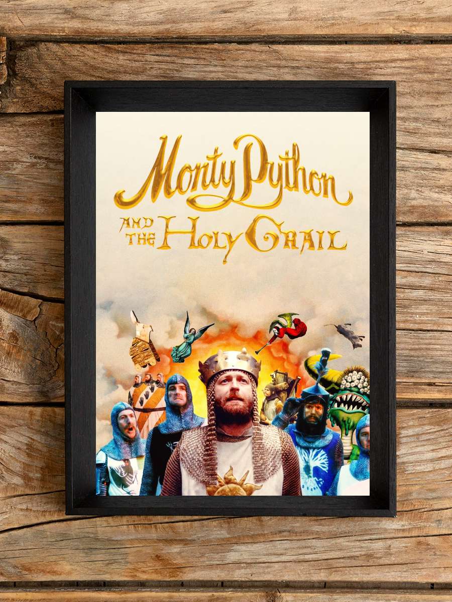 Monty Python ve Kutsal Kase - Monty Python and the Holy Grail Film Tablo Siyah Çerçeveli Film Poster Afiş Tablo