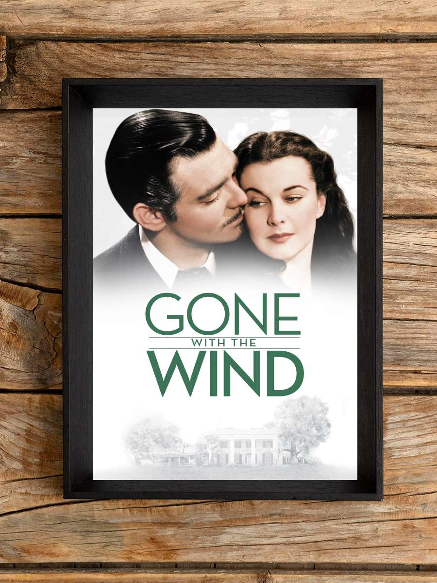 Rüzgar Gibi Geçti - Gone with the Wind Film Tablo Siyah Çerçeveli Film Poster Afiş Tablo