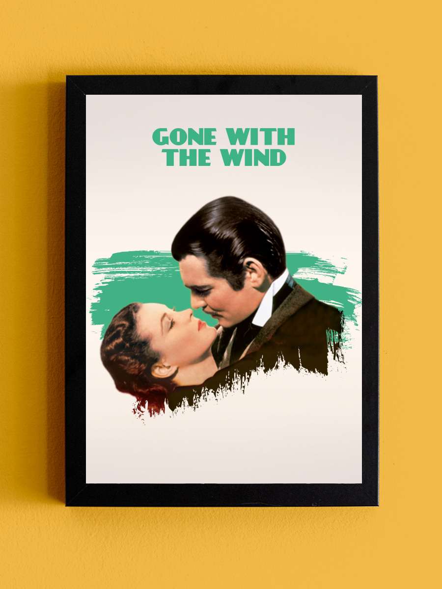 Rüzgar Gibi Geçti - Gone with the Wind Film Tablo Siyah Çerçeveli Film Poster Afiş Tablo