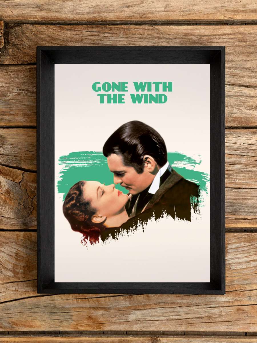 Rüzgar Gibi Geçti - Gone with the Wind Film Tablo Siyah Çerçeveli Film Poster Afiş Tablo