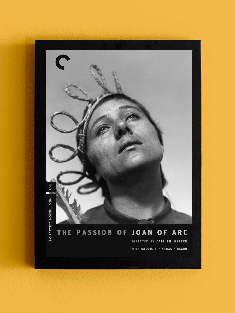 Jeanne d'Arc'ın Tutkusu - La Passion de Jeanne d'Arc Film Tablo Siyah Çerçeveli Film Poster Afiş Tablo