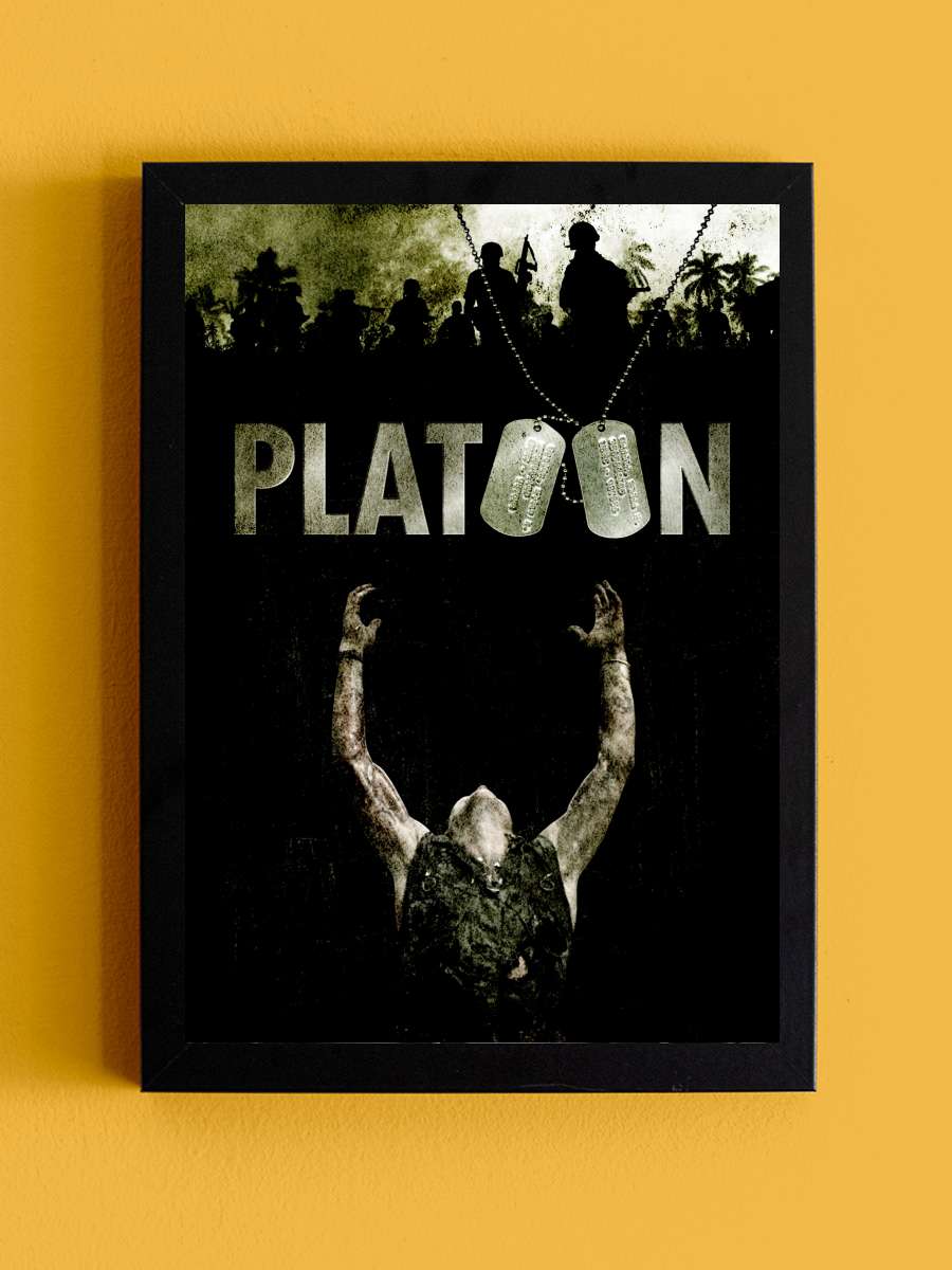 Müfreze - Platoon Film Tablo Siyah Çerçeveli Film Poster Afiş Tablo