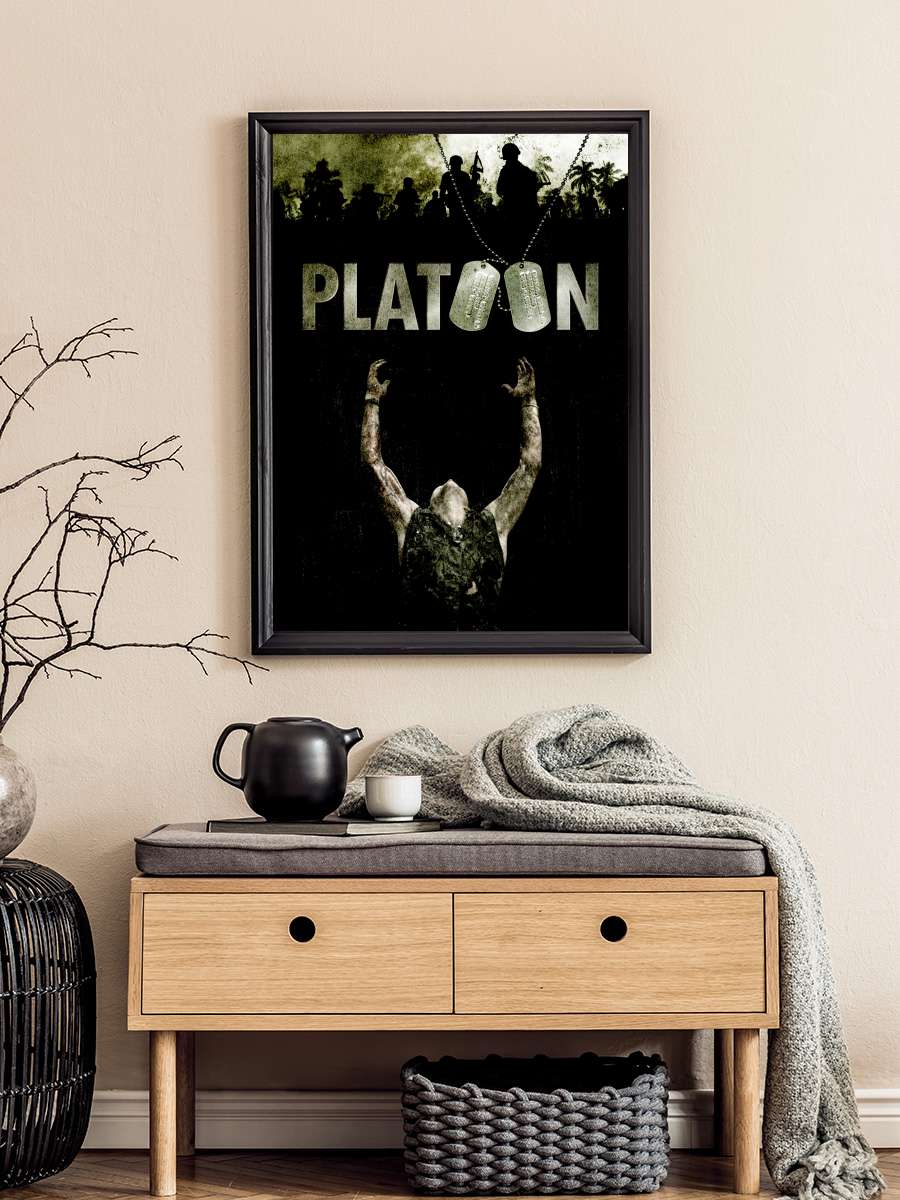 Müfreze - Platoon Film Tablo Siyah Çerçeveli Film Poster Afiş Tablo