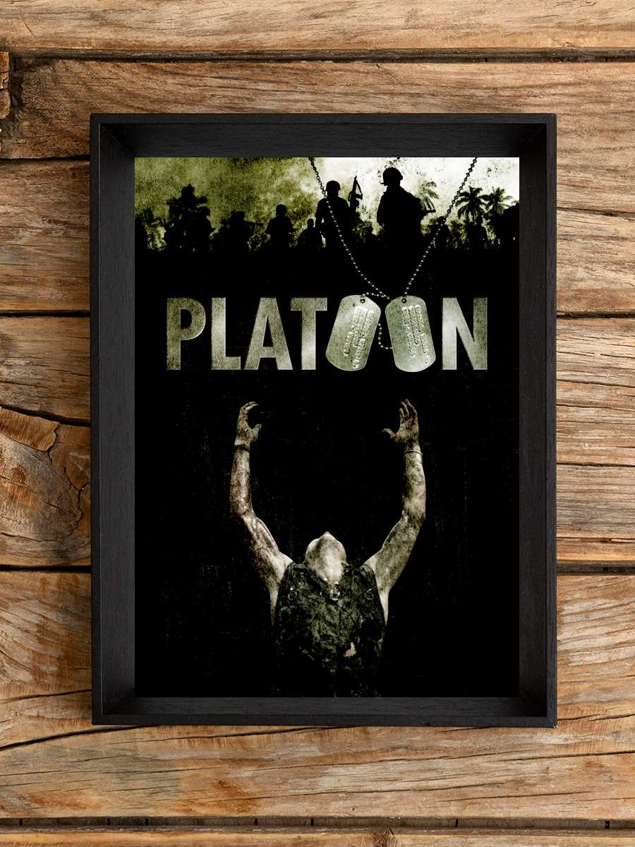 Müfreze - Platoon Film Tablo Siyah Çerçeveli Film Poster Afiş Tablo