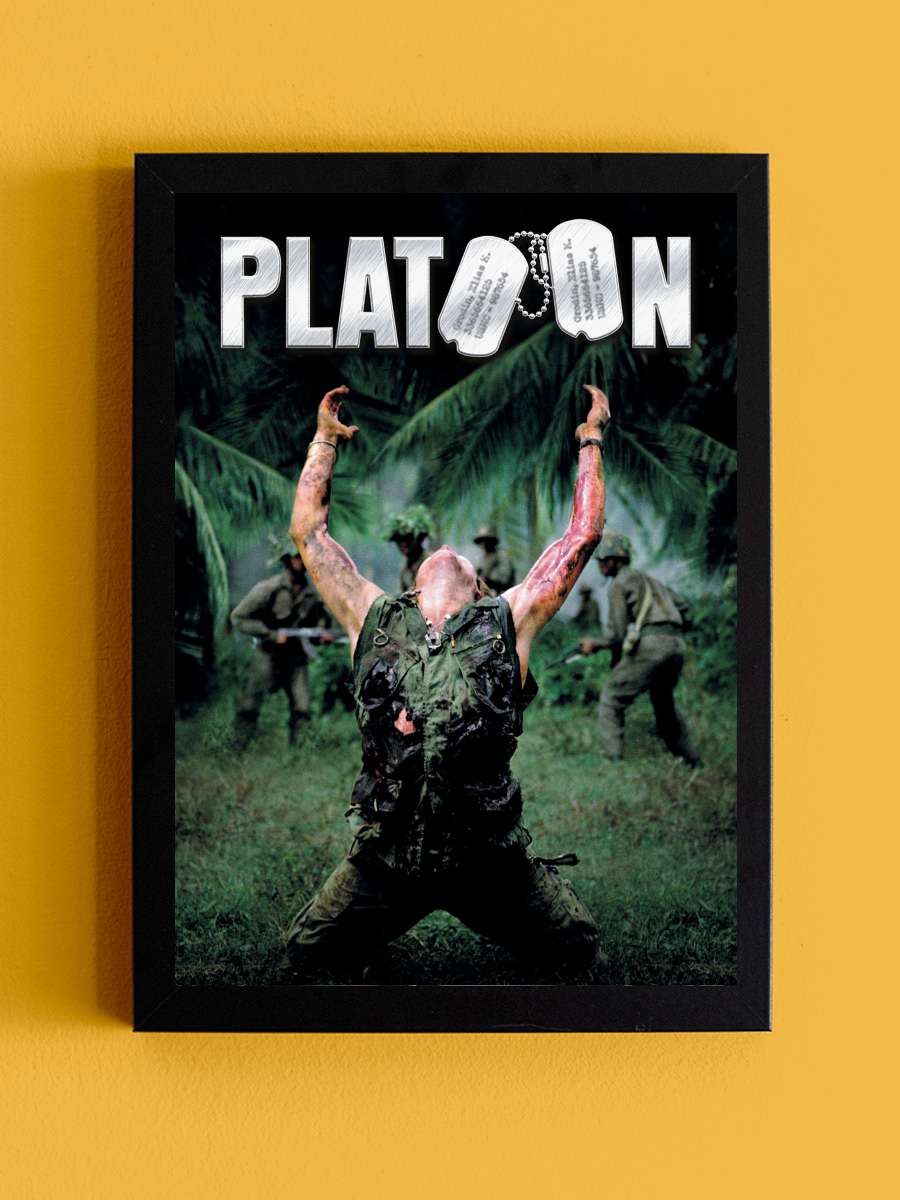 Müfreze - Platoon Film Tablo Siyah Çerçeveli Film Poster Afiş Tablo