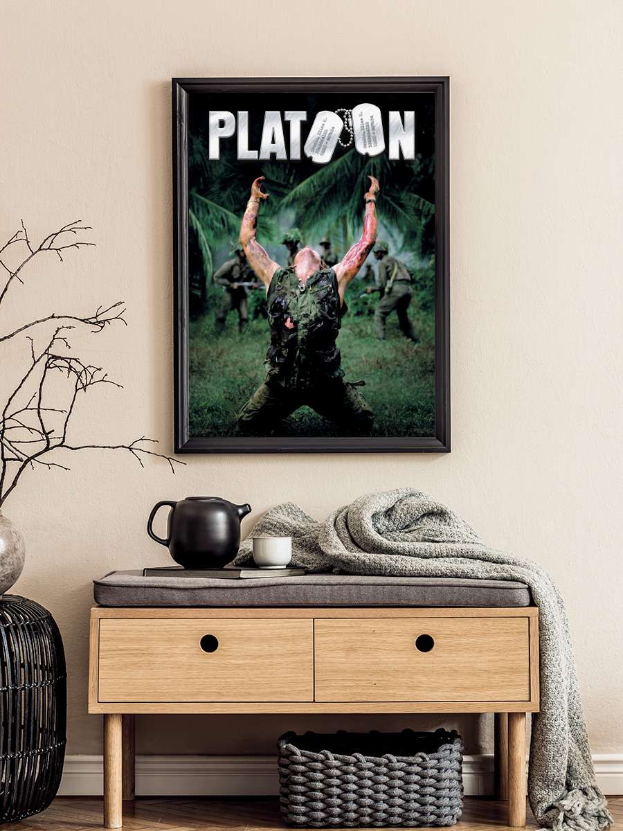 Müfreze - Platoon Film Tablo Siyah Çerçeveli Film Poster Afiş Tablo