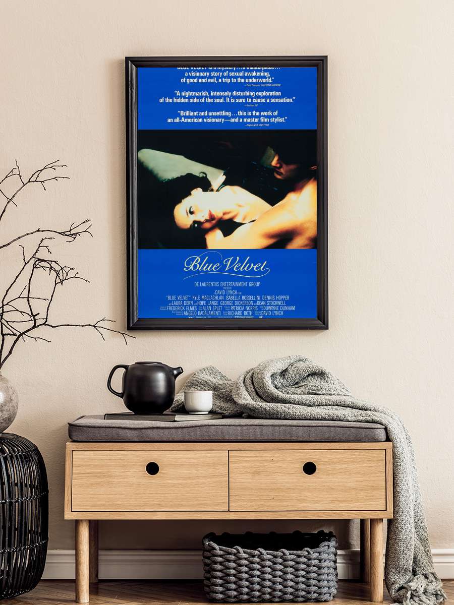 Mavi Kadife - Blue Velvet Film Tablo Siyah Çerçeveli Film Poster Afiş Tablo