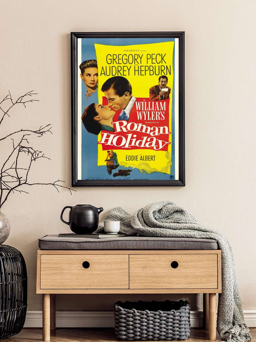 Roma Tatili - Roman Holiday Film Tablo Siyah Çerçeveli Film Poster Afiş Tablo