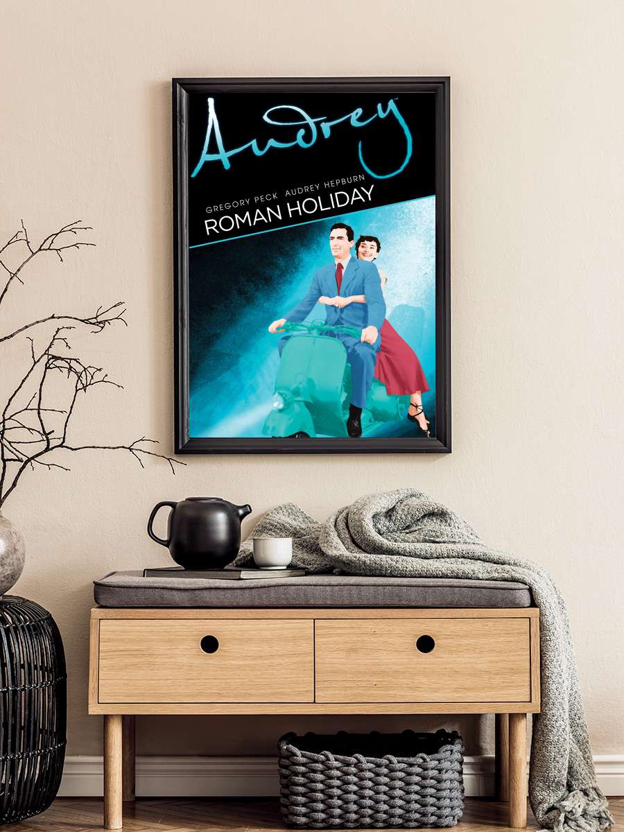 Roma Tatili - Roman Holiday Film Tablo Siyah Çerçeveli Film Poster Afiş Tablo