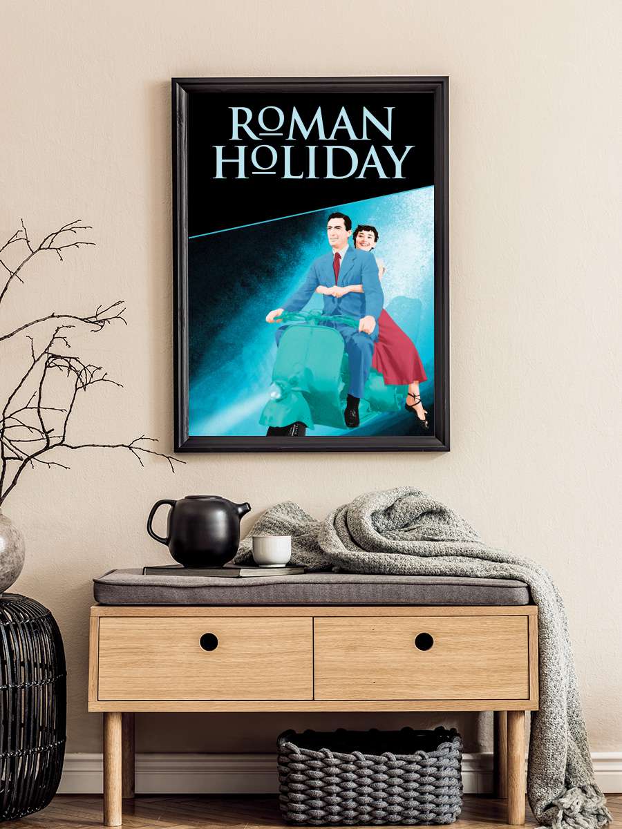 Roma Tatili - Roman Holiday Film Tablo Siyah Çerçeveli Film Poster Afiş Tablo