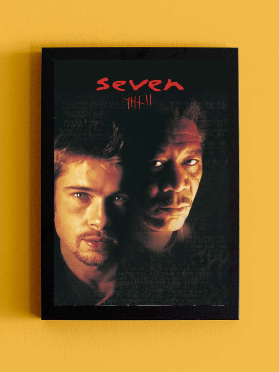 Yedi - Se7en Film Tablo Siyah Çerçeveli Film Poster Afiş Tablo