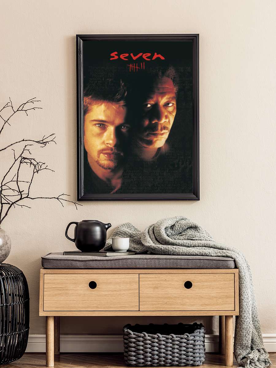 Yedi - Se7en Film Tablo Siyah Çerçeveli Film Poster Afiş Tablo