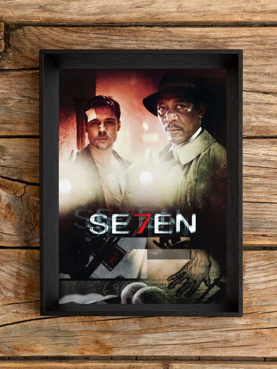 Yedi - Se7en Film Tablo Siyah Çerçeveli Film Poster Afiş Tablo