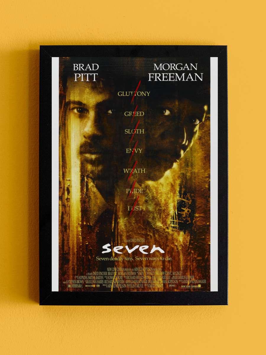 Yedi - Se7en Film Tablo Siyah Çerçeveli Film Poster Afiş Tablo