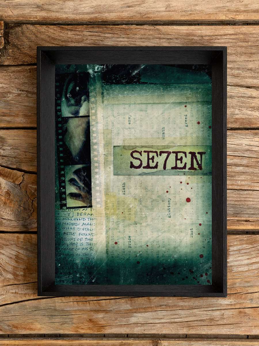 Yedi - Se7en Film Tablo Siyah Çerçeveli Film Poster Afiş Tablo