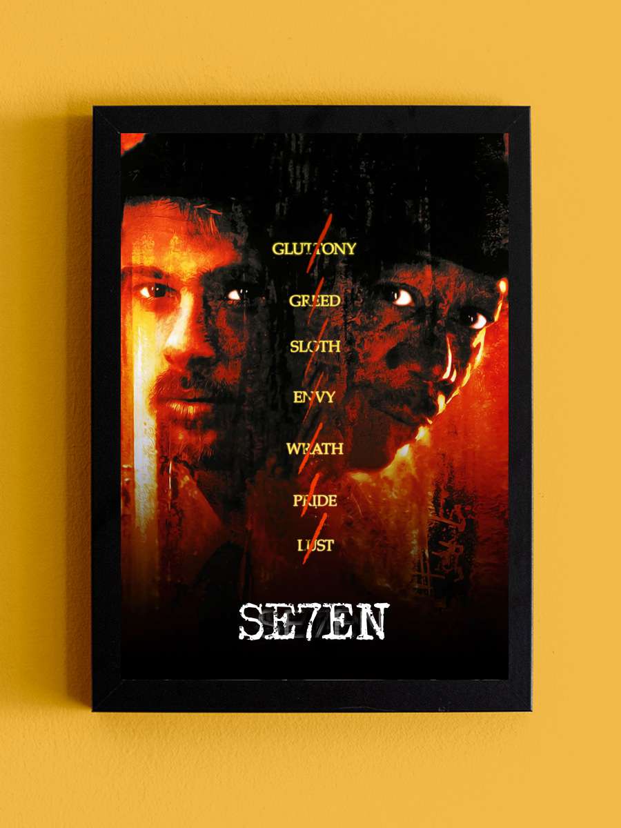 Yedi - Se7en Film Tablo Siyah Çerçeveli Film Poster Afiş Tablo