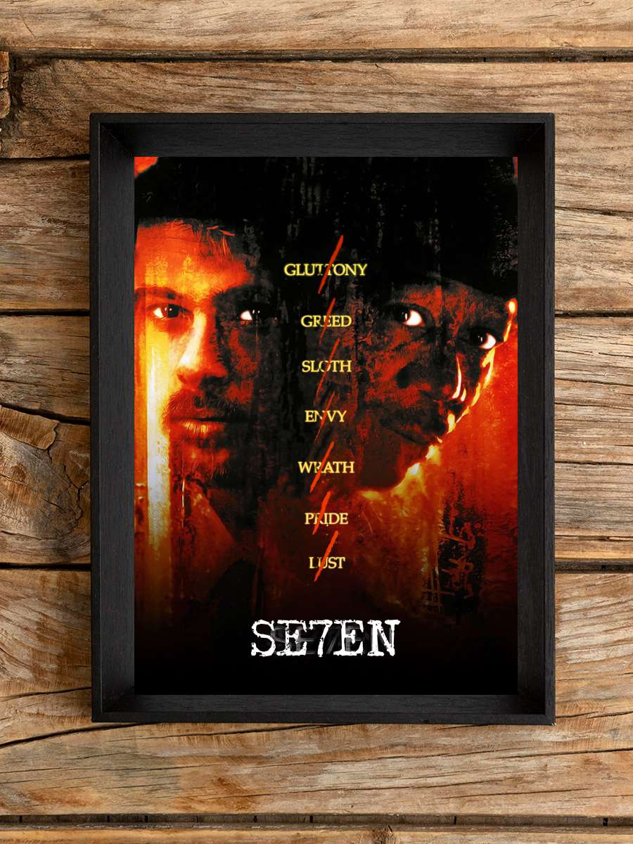 Yedi - Se7en Film Tablo Siyah Çerçeveli Film Poster Afiş Tablo