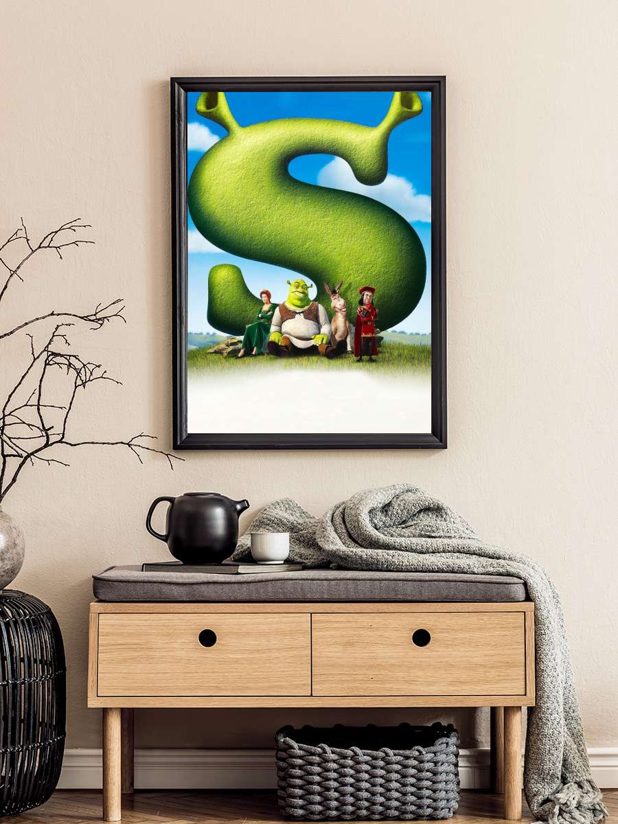 Şrek - Shrek Film Tablo Siyah Çerçeveli Film Poster Afiş Tablo