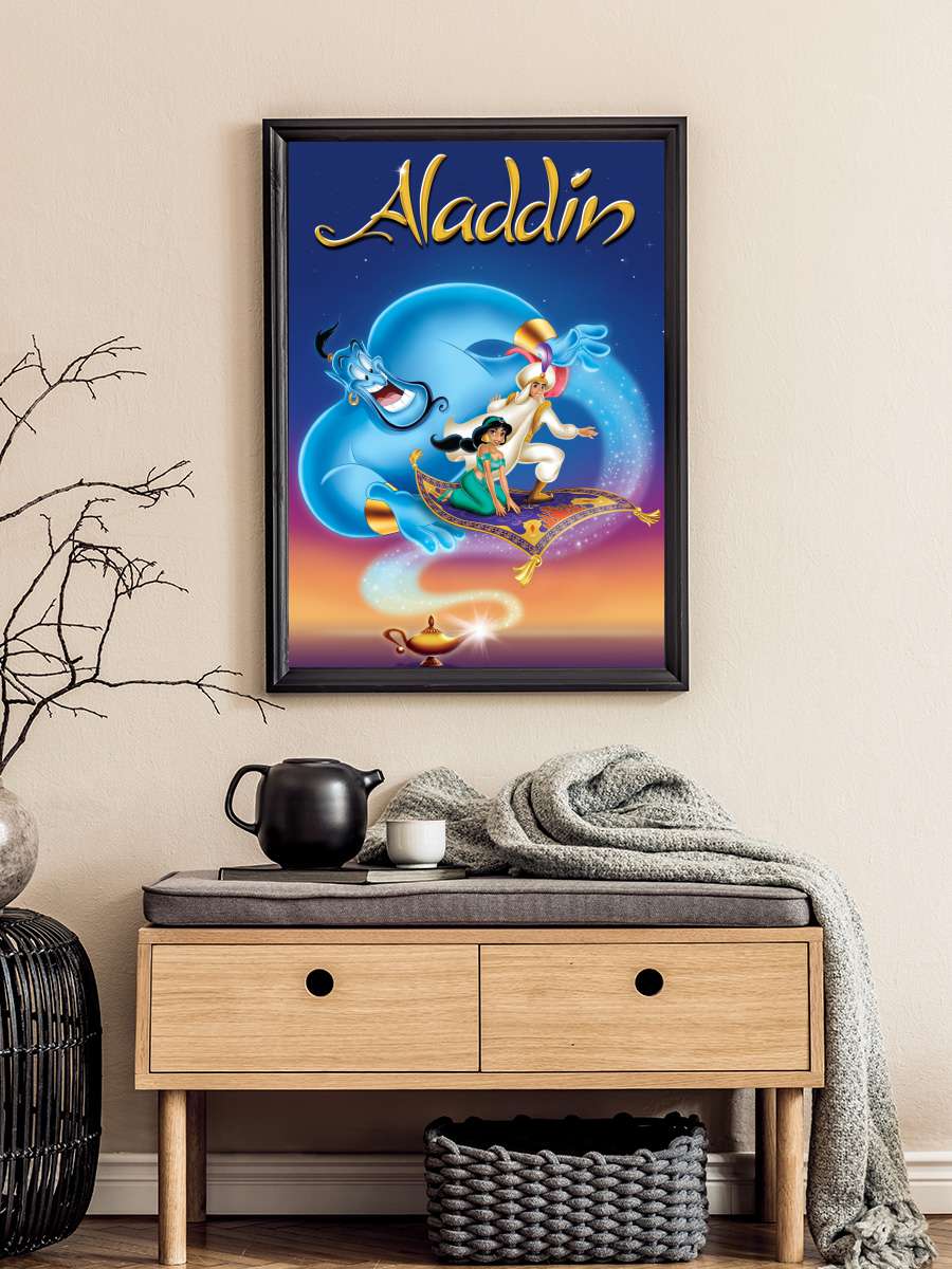 Alaaddin - Aladdin Film Tablo Siyah Çerçeveli Film Poster Afiş Tablo