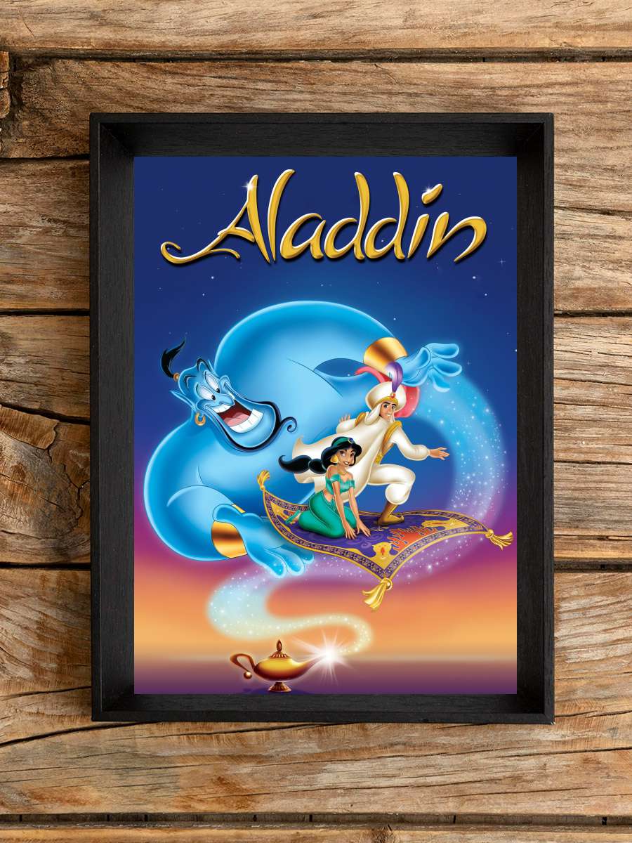 Alaaddin - Aladdin Film Tablo Siyah Çerçeveli Film Poster Afiş Tablo