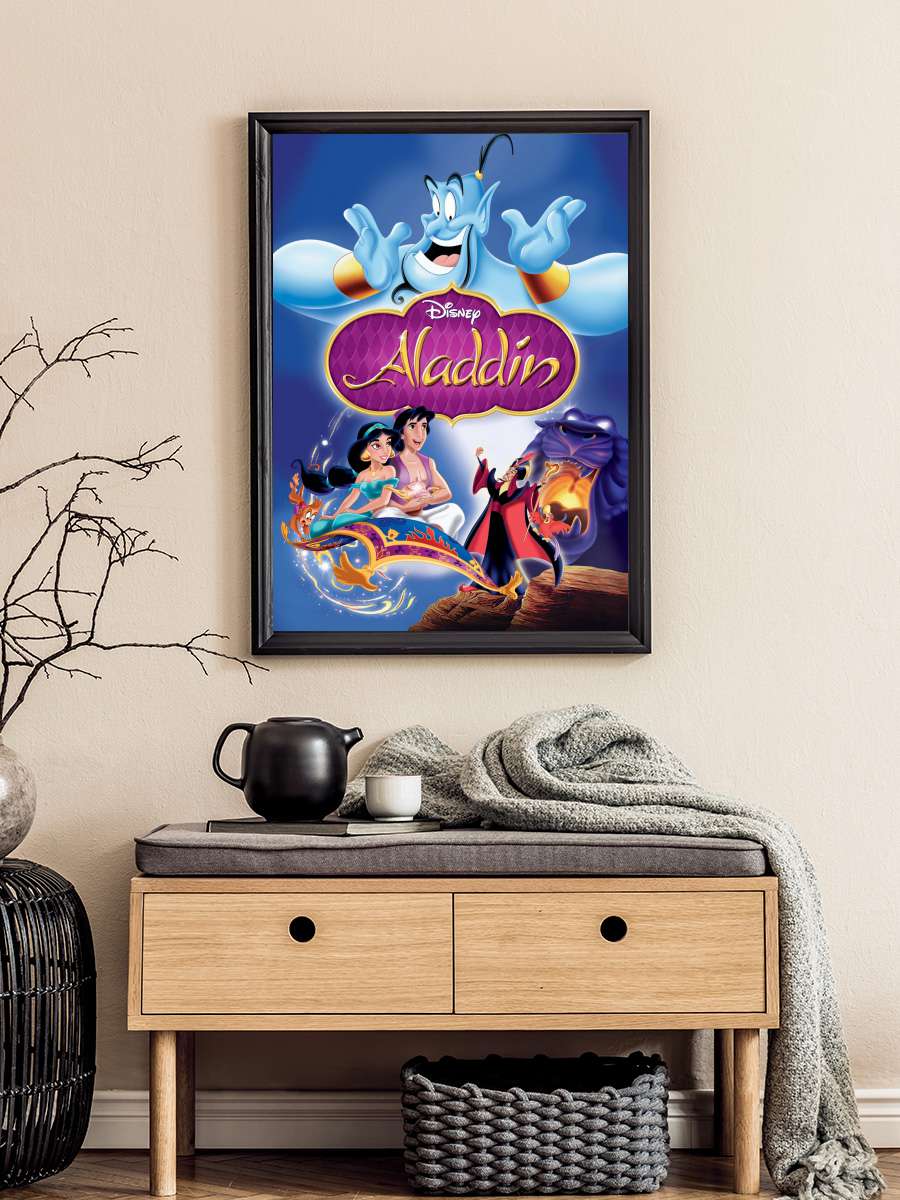 Alaaddin - Aladdin Film Tablo Siyah Çerçeveli Film Poster Afiş Tablo