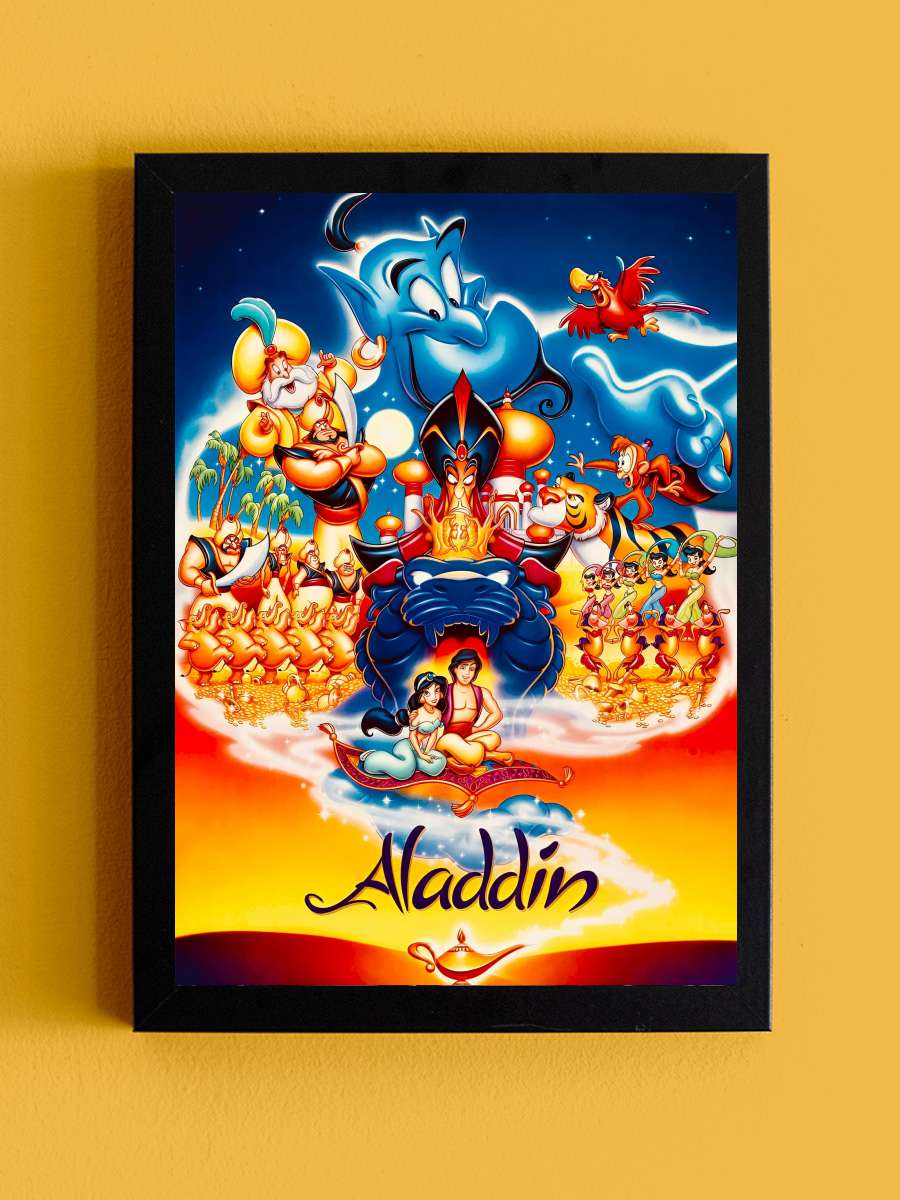 Alaaddin - Aladdin Film Tablo Siyah Çerçeveli Film Poster Afiş Tablo