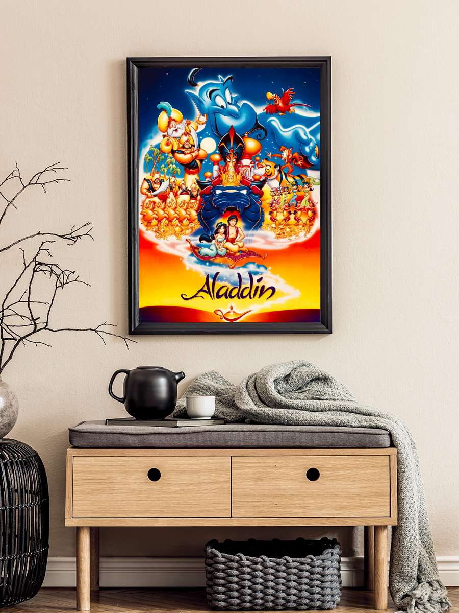 Alaaddin - Aladdin Film Tablo Siyah Çerçeveli Film Poster Afiş Tablo