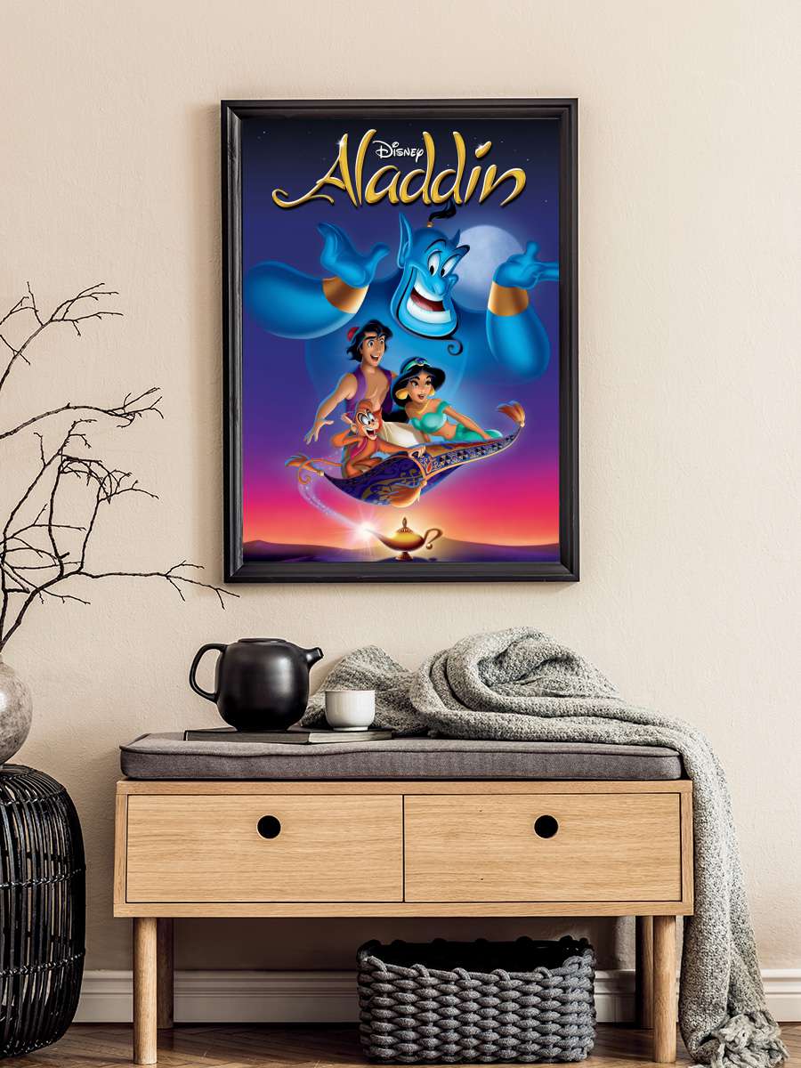 Alaaddin - Aladdin Film Tablo Siyah Çerçeveli Film Poster Afiş Tablo