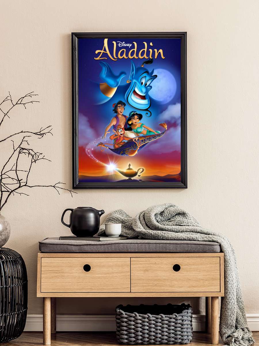 Alaaddin - Aladdin Film Tablo Siyah Çerçeveli Film Poster Afiş Tablo