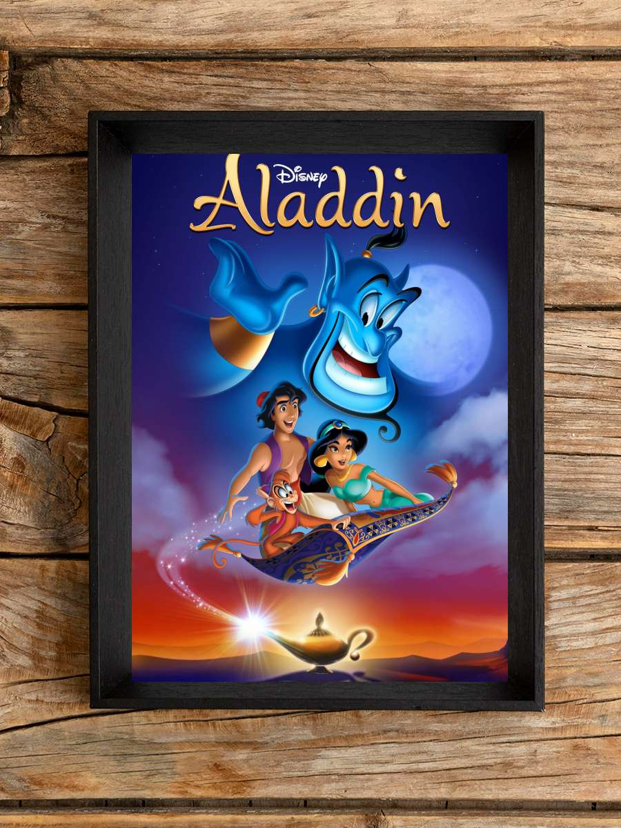 Alaaddin - Aladdin Film Tablo Siyah Çerçeveli Film Poster Afiş Tablo