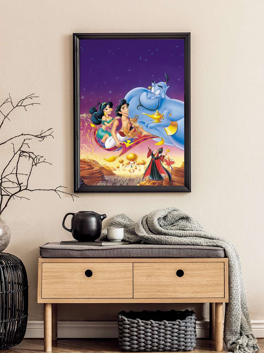 Alaaddin - Aladdin Film Tablo Siyah Çerçeveli Film Poster Afiş Tablo