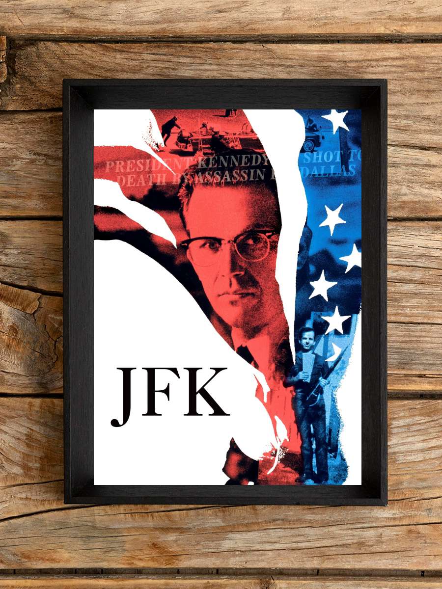 JFK: Kapanmayan Dosya - JFK Film Tablo Siyah Çerçeveli Film Poster Afiş Tablo