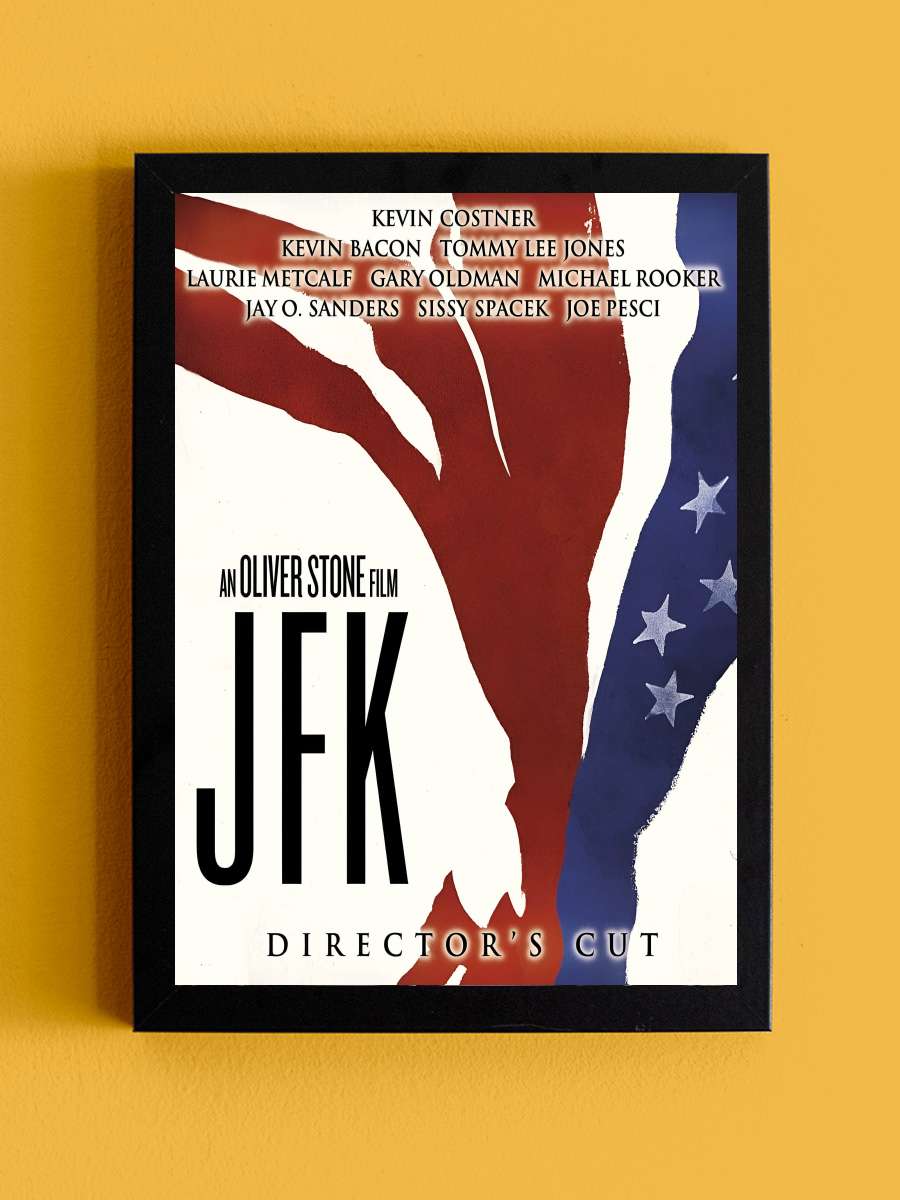 JFK: Kapanmayan Dosya - JFK Film Tablo Siyah Çerçeveli Film Poster Afiş Tablo