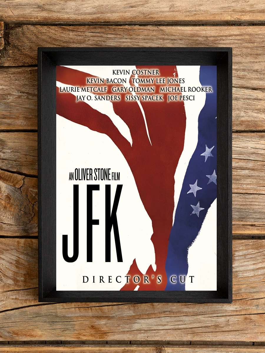 JFK: Kapanmayan Dosya - JFK Film Tablo Siyah Çerçeveli Film Poster Afiş Tablo