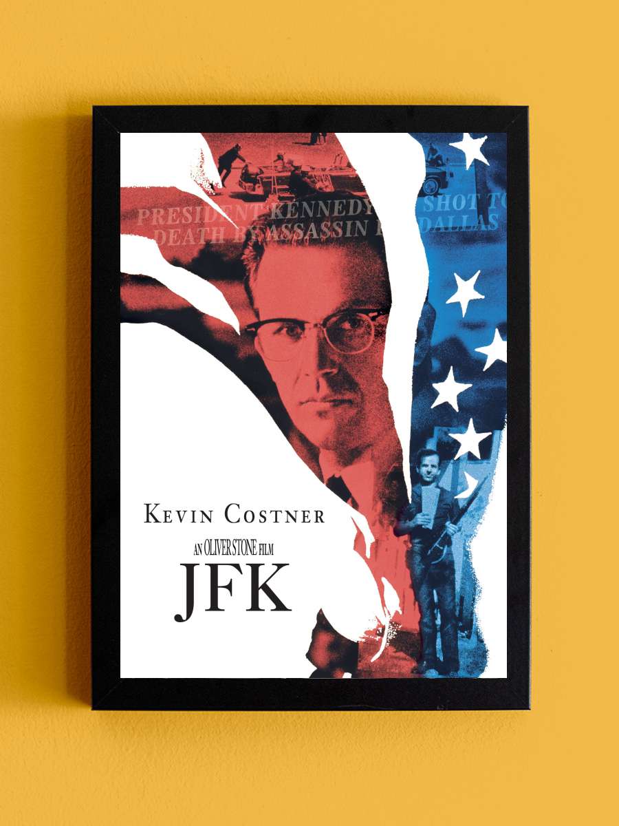 JFK: Kapanmayan Dosya - JFK Film Tablo Siyah Çerçeveli Film Poster Afiş Tablo