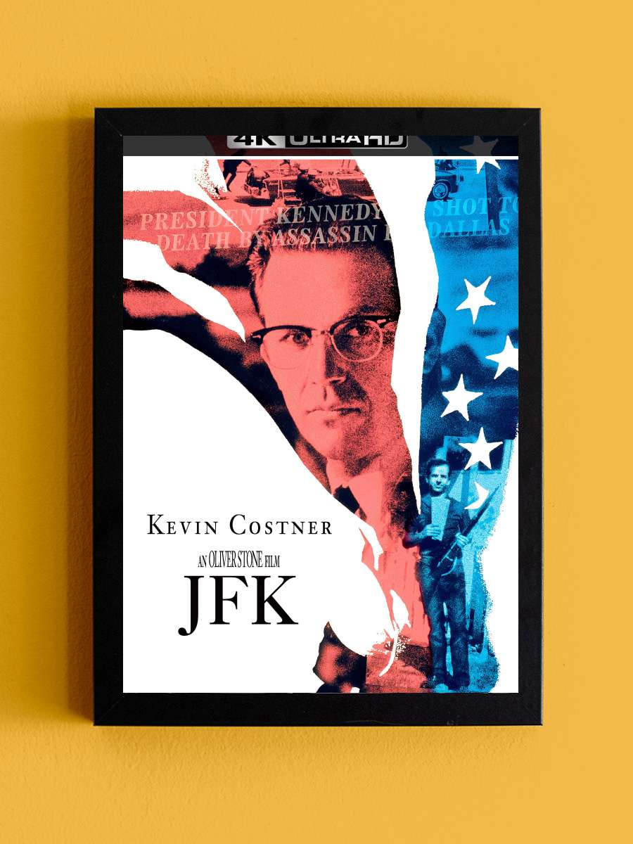 JFK: Kapanmayan Dosya - JFK Film Tablo Siyah Çerçeveli Film Poster Afiş Tablo