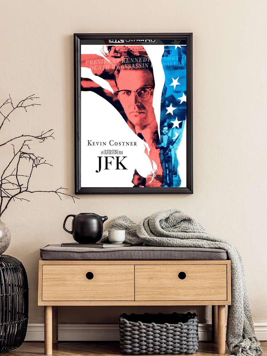 JFK: Kapanmayan Dosya - JFK Film Tablo Siyah Çerçeveli Film Poster Afiş Tablo