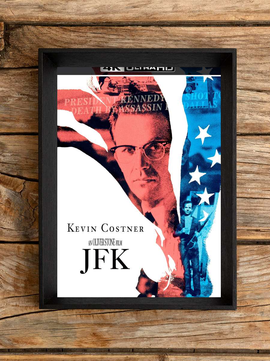 JFK: Kapanmayan Dosya - JFK Film Tablo Siyah Çerçeveli Film Poster Afiş Tablo